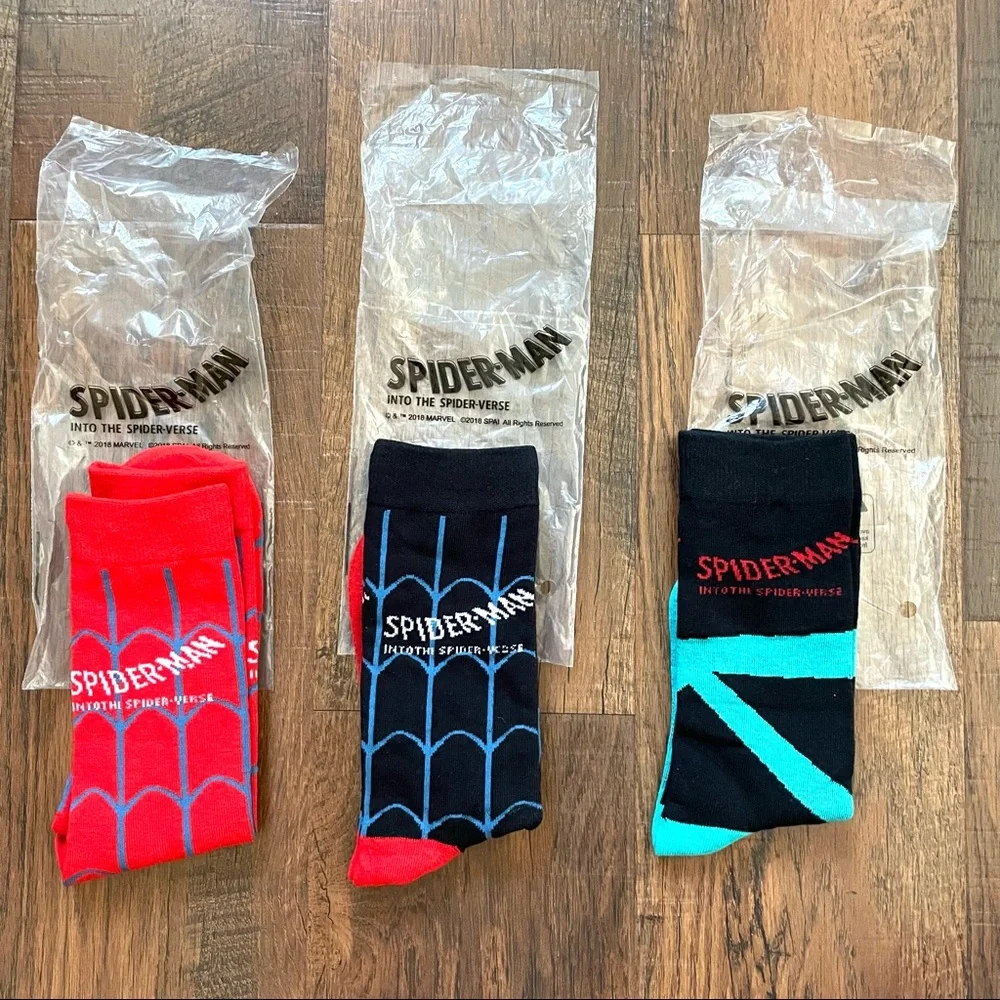 Marvel SPIDERMAN trio of socks, NWOT